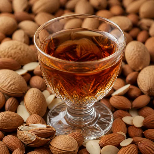 Illustration of Amaretto Liquor as a raw material
