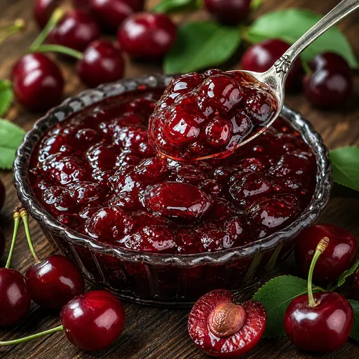 Illustration of Cherry Jam as a raw material