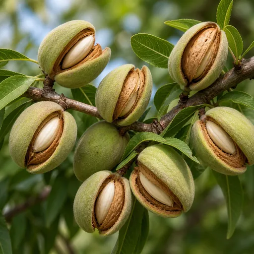 Illustration of Green Almond as a raw material