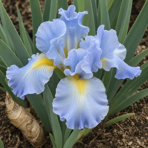Illustration of Iris Pallida as a raw material
