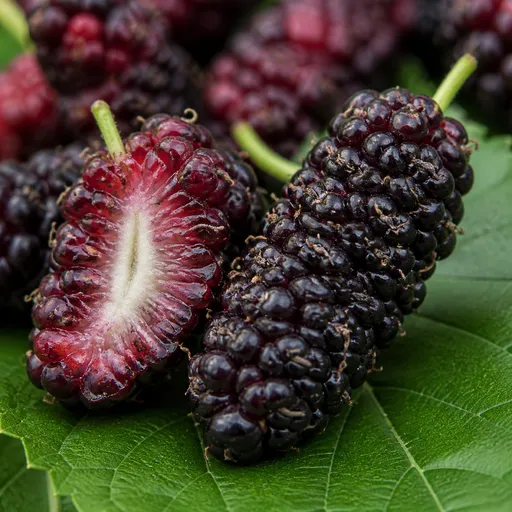 Illustration of Mulberry as a raw material