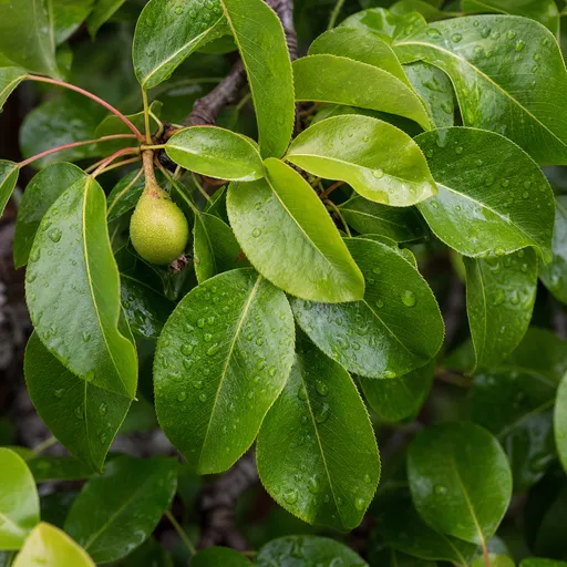 Illustration of Pear Leaf as a raw material