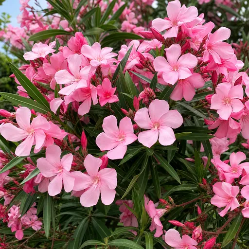 Illustration of Pink Nerium Oleander as a raw material