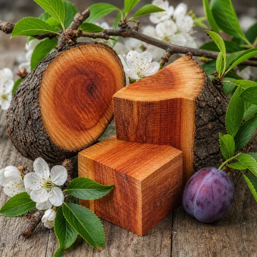 Illustration of Plum Wood as a raw material