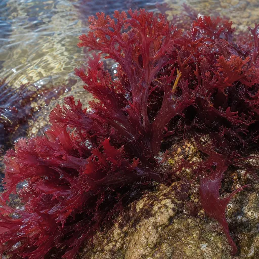 Illustration of Red Algae as a raw material
