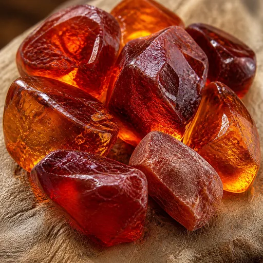 Illustration of Red Amber as a raw material