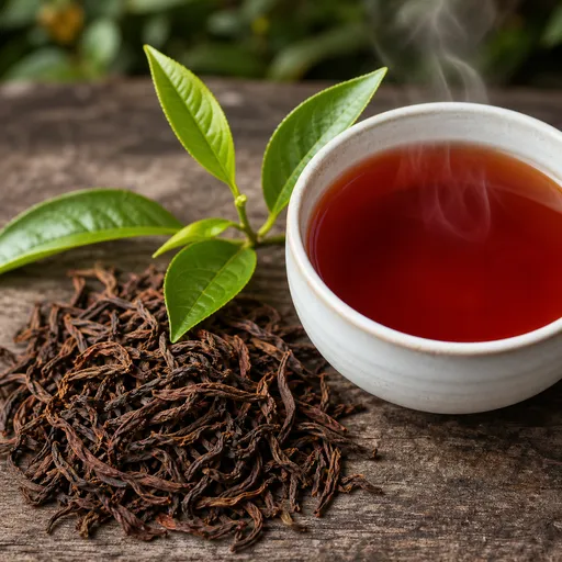 Illustration of Red Tea as a raw material