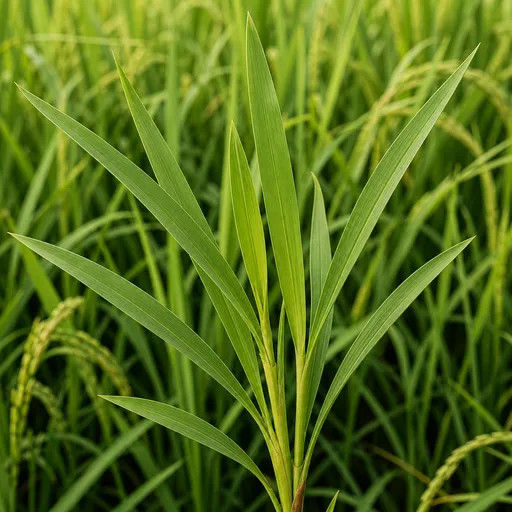 Illustration of Rice Leaf as a raw material