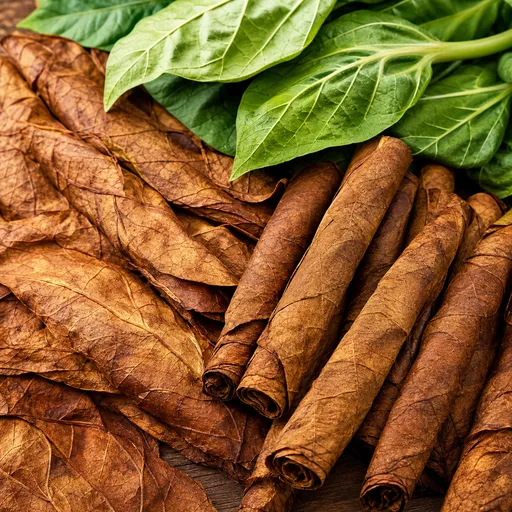 Illustration of Tabacco as a raw material