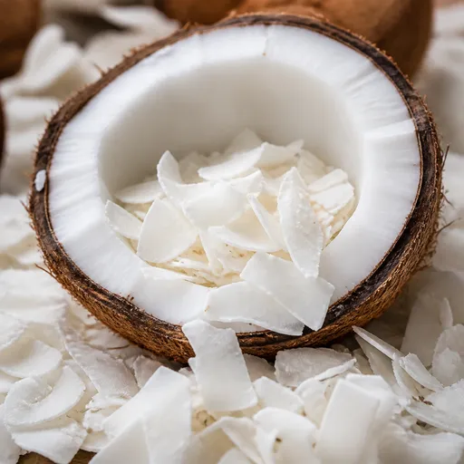 Illustration of Coconut Flakes as a raw material